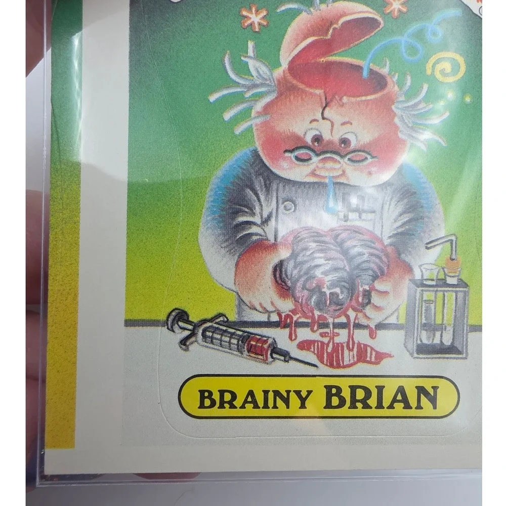 Topps Garbage Pail Kids OS2 Brainy Brian Fair 72b Error Card Miscut